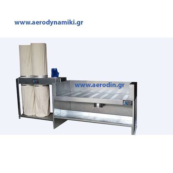 Absorbent bench suitable for sanding furniture